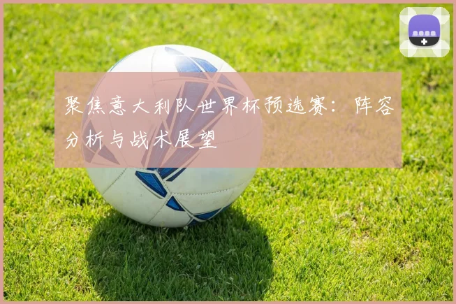 聚焦意大利队世界杯预选赛:阵容分析与战术展望
